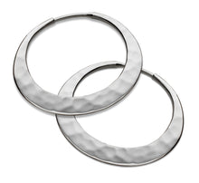 Load image into Gallery viewer, Toby Pomeroy 28 mm 14K White Gold Eclipse Hoop Earrings