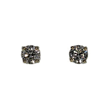 Load image into Gallery viewer, 0.83ctw Diamond Stud Earrings in 14K Yellow Gold – GIA Certified