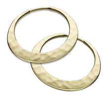 Load image into Gallery viewer, Toby Pomeroy 32 mm 14K Yellow Gold Eclipse Hoop Earrings