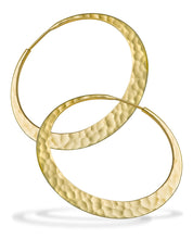 Load image into Gallery viewer, Toby Pomeroy 38 mm 14K Yellow Gold Eclipse Hoop Earrings