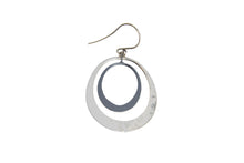 Load image into Gallery viewer, Toby Pomeroy Sterling Silver Lunar Oval Eclipse Dangle Earrings