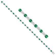 Load image into Gallery viewer, Breathtaking Emerald and Diamond Bracelet
