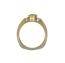 Load image into Gallery viewer, Gold ring with a diamond on a white background
