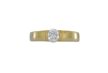 Load image into Gallery viewer, Gold ring with a diamond on a white background