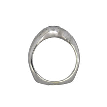 Load image into Gallery viewer, white gold ring on a white background