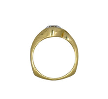 Load image into Gallery viewer, Gold ring with a diamond on a white background