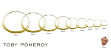 Load image into Gallery viewer, Toby Pomeroy 32 mm Sterling Silver Eclipse Hoop Earrings