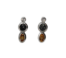Load image into Gallery viewer, Three Gem Earrings