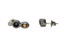 Load image into Gallery viewer, Three Gem Earrings