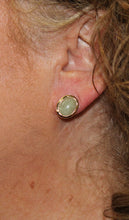 Load image into Gallery viewer, Oval Jadeite Earrings
