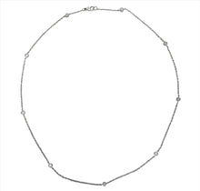 Load image into Gallery viewer, Two-Sided Diamond Station Necklace