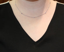 Load image into Gallery viewer, Two-Sided Diamond Station Necklace
