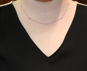 Two-Sided Diamond Station Necklace