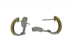 Load image into Gallery viewer, Two Tone Diamond Hoops