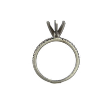 Load image into Gallery viewer, Six-prong semi-mount with accented band engagement ring