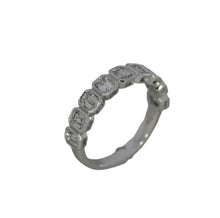 Load image into Gallery viewer, Nine Emerald Cut Diamond Ring in 14K White Gold