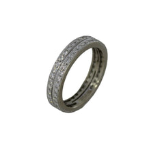 Load image into Gallery viewer, Double Row Diamond Eternity Band in 14K White Gold