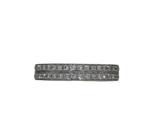 Load image into Gallery viewer, Double Row Diamond Eternity Band in 14K White Gold