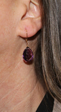 Load image into Gallery viewer, Large Amethyst Briolette Earrings