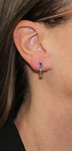 Load image into Gallery viewer, Sapphire Gradient Hinged Hoops