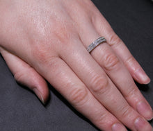 Load image into Gallery viewer, Double Row Diamond Eternity Band in 14K White Gold