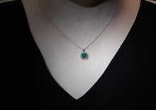 Load image into Gallery viewer, Classic Square Emerald Pendant