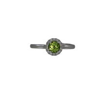 Load image into Gallery viewer, Peridot Ring with Halo