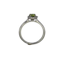 Load image into Gallery viewer, Peridot Ring with Halo