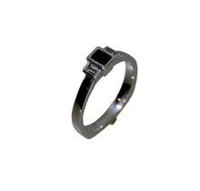 Load image into Gallery viewer, Bezel Set Sapphire and Diamond Ring