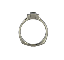 Load image into Gallery viewer, Bezel Set Sapphire and Diamond Ring