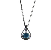 Load image into Gallery viewer, Custom Raenee Pendant With Cabochon Zircon Center