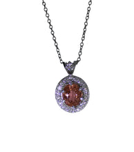 Load image into Gallery viewer, Peach Tourmaline Pendant