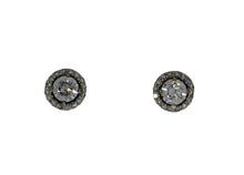 Load image into Gallery viewer, 1.33cttw Halo Diamond Stud Earrings in 14K White Gold