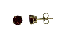 Load image into Gallery viewer, Malayan Garnet Stud Earrings