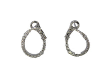 Load image into Gallery viewer, "C" Hoops With Diamonds