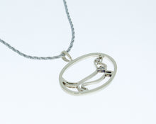 Load image into Gallery viewer, Dachshund Pendant in White Gold