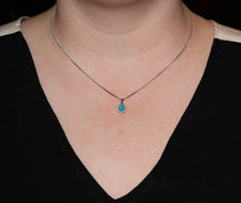 Load image into Gallery viewer, Oval Turquoise With Diamond Halo Pendant