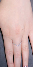 Load image into Gallery viewer, "V" Chevron Ring in White Gold