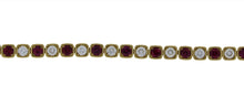 Load image into Gallery viewer, Classic Ruby & Diamond Bracelet in 18K Yellow Gold