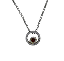 Load image into Gallery viewer, Spessertite Garnet Circle Pendant
