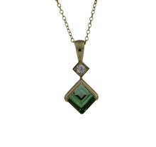 Load image into Gallery viewer, Custom Mint Green Ombre Tourmaline Pendant