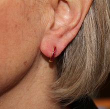 Load image into Gallery viewer, Ruby Hoops