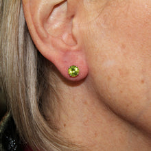 Load image into Gallery viewer, 6 mm Peridot Stud Earrings