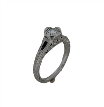 Load image into Gallery viewer, Diamond and Sapphire Engagement Ring