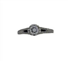 Load image into Gallery viewer, Diamond and Sapphire Engagement Ring
