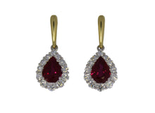 Load image into Gallery viewer, Stunning Ruby Drop Earrings