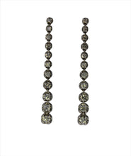 Load image into Gallery viewer, Graduated Diamond Drop Dangle Earrings in 14K White Gold – 0.75 Carat Total