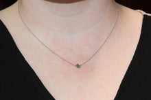 Load image into Gallery viewer, Hexagon Greenish Blue Sapphire Necklace