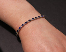 Load image into Gallery viewer, Spark Creations Blue Sapphire and Diamond Bracelet