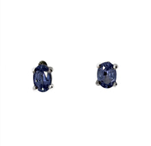 Load image into Gallery viewer, Oval Sapphire Studs